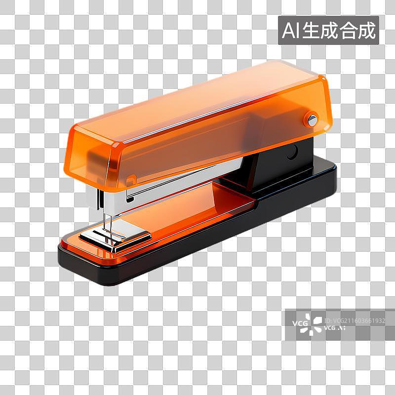 【AI数字艺术】橙色黑色办公订书机图片素材