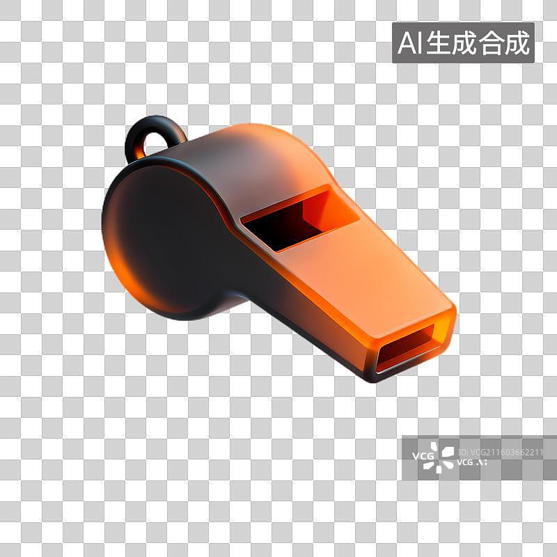 【AI数字艺术】用于体育活动的橙色口哨图片素材