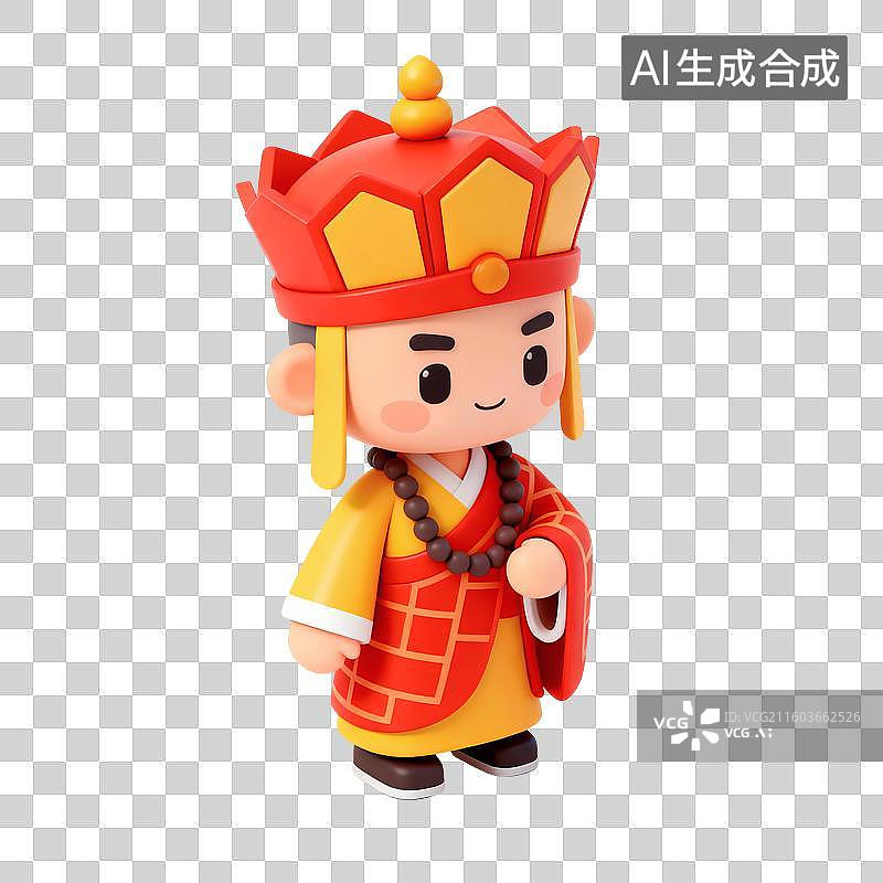 【AI数字艺术】西游记唐僧人物插画图片素材