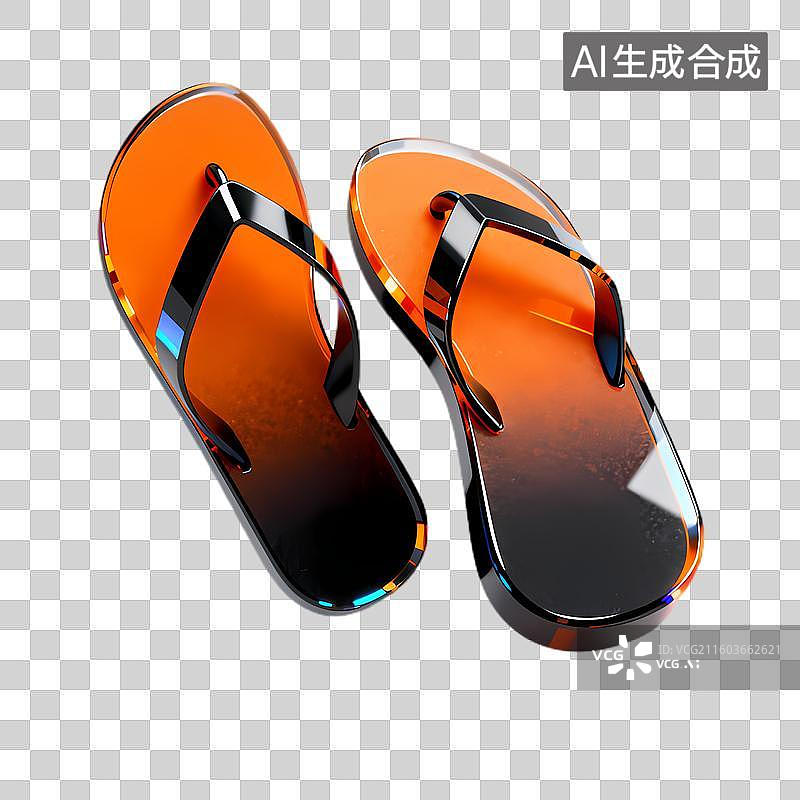 【AI数字艺术】时尚渐变人字拖设计独特图片素材