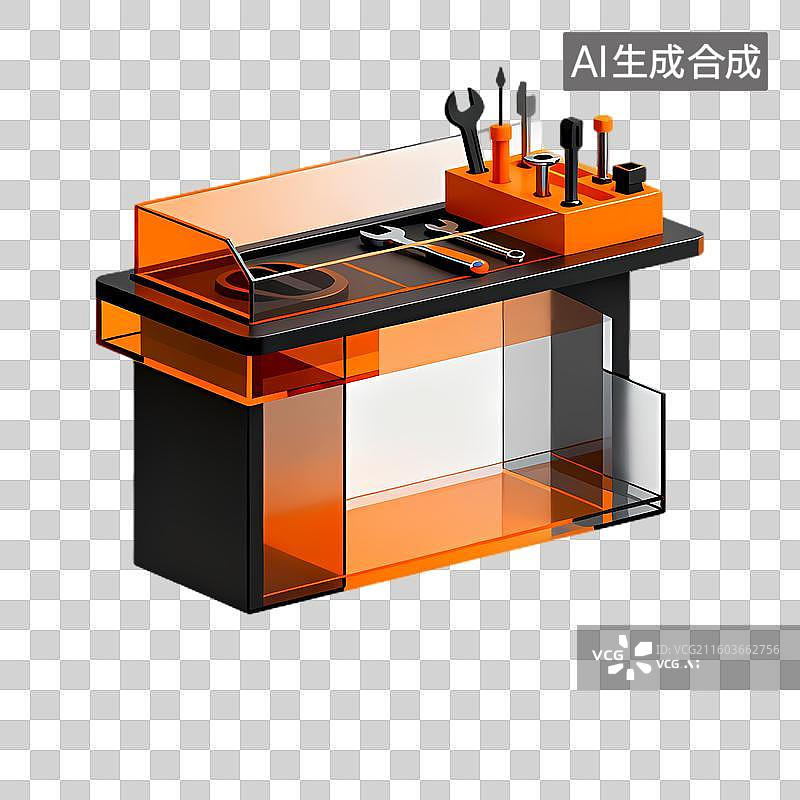 【AI数字艺术】现代工具工作台及各类工具图片素材