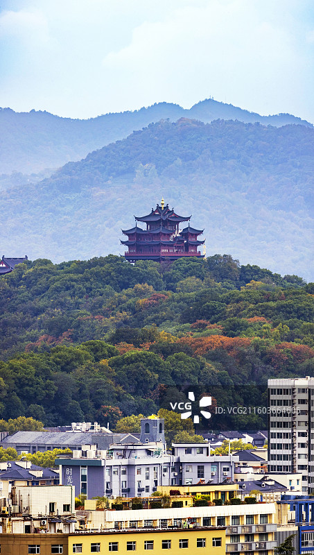 杭州吴山城隍阁图片素材