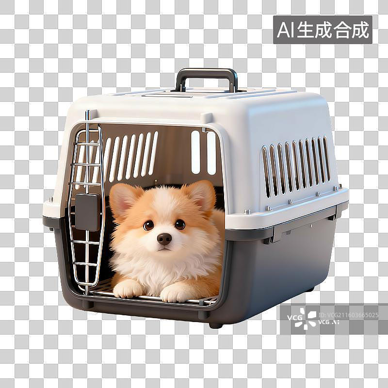 【AI数字艺术】可爱3D轻拟物风宠物狗元素图片素材