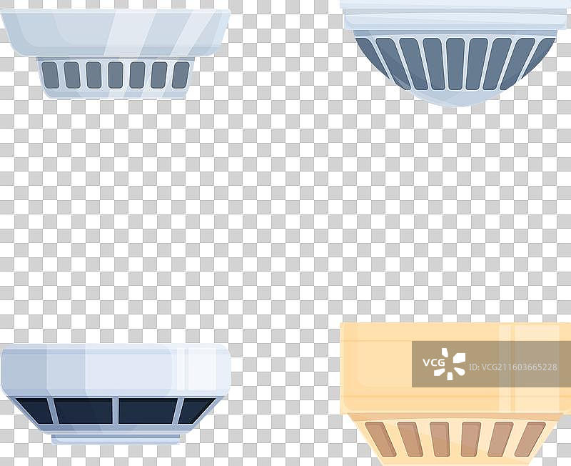 防火设备图标集 卡通烟雾图片素材