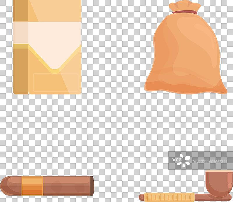 吸烟工具图标集 卡通香烟图片素材