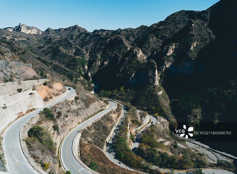 北京房山  |  红井路发卡弯图片素材