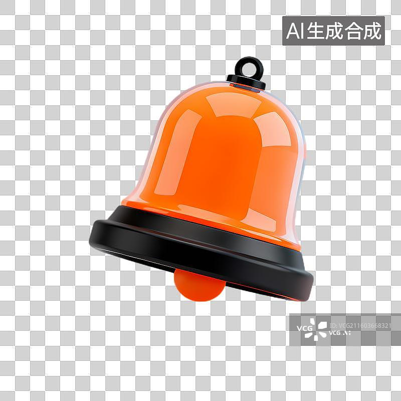 【AI数字艺术】橙色铃铛形状物体图片素材