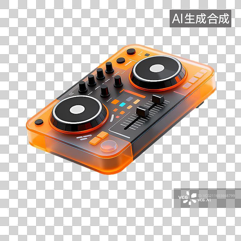 【AI数字艺术】便携式DJ控制器带两个大旋钮图片素材