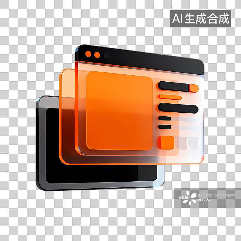【AI数字艺术】现代多层显示的网页界面图片素材
