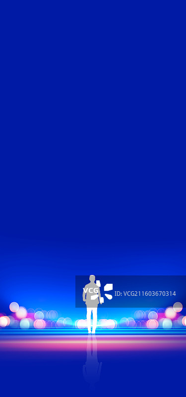 科技风格会议手机海报背景，几何渐变风格手机背景图片素材