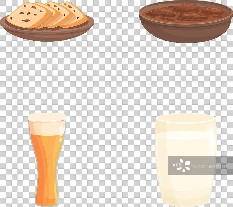 奥地利菜肴图标集 卡通 各种图片素材