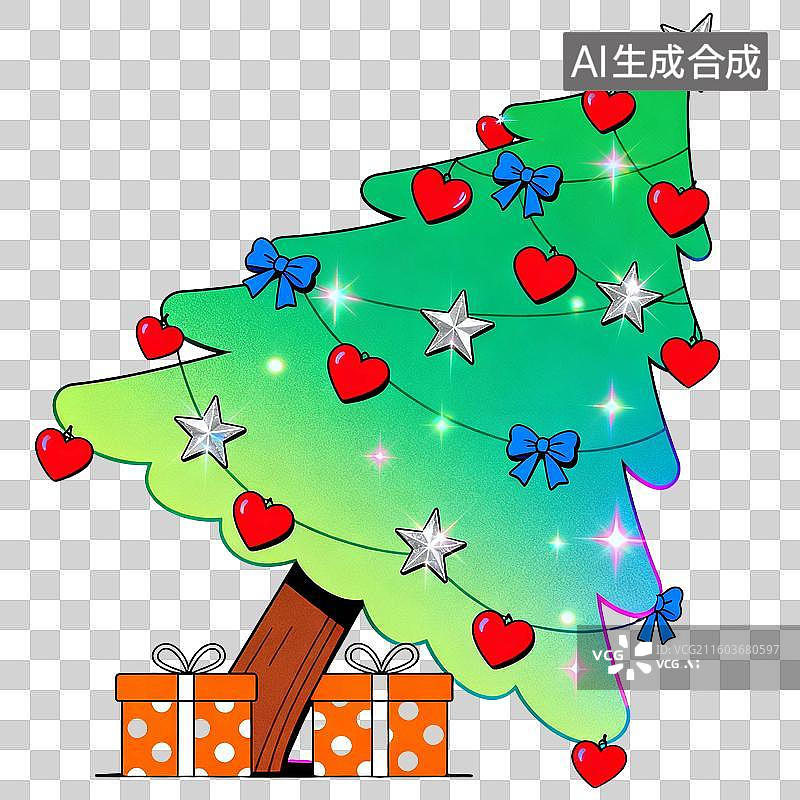【AI数字艺术】圣诞树图片素材