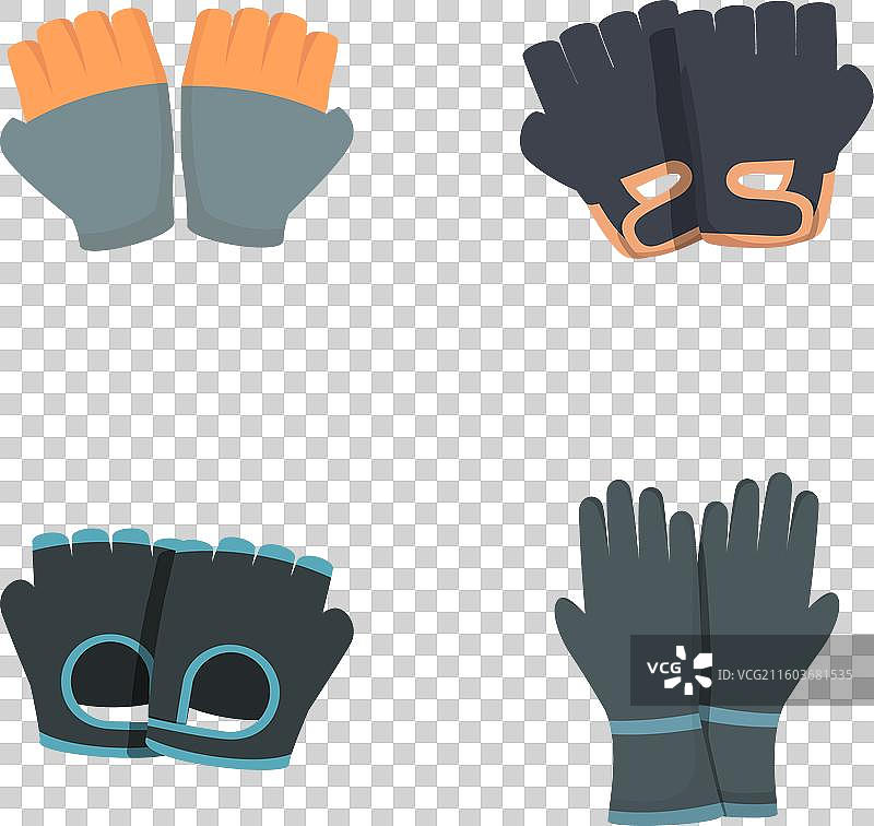 训练拳击手套图标集 卡通拳击手套图片素材