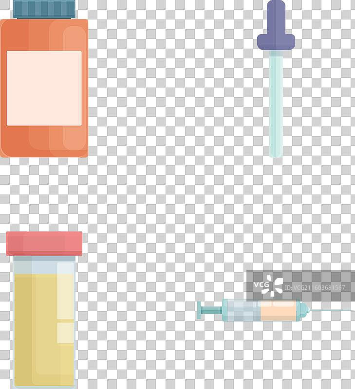 卡通医疗药品图标集图片素材