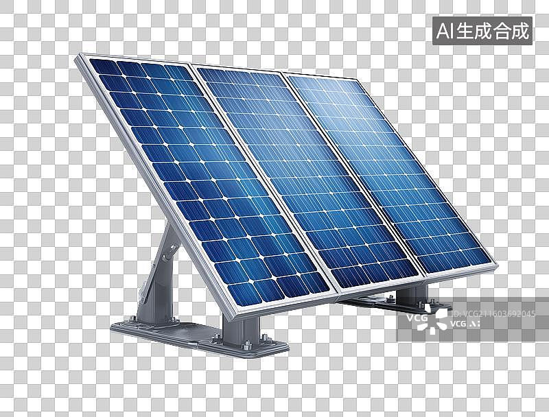 【AI数字艺术】太阳能电池板安装结构图片素材