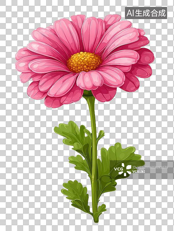 【AI数字艺术】雏菊花枝图片素材