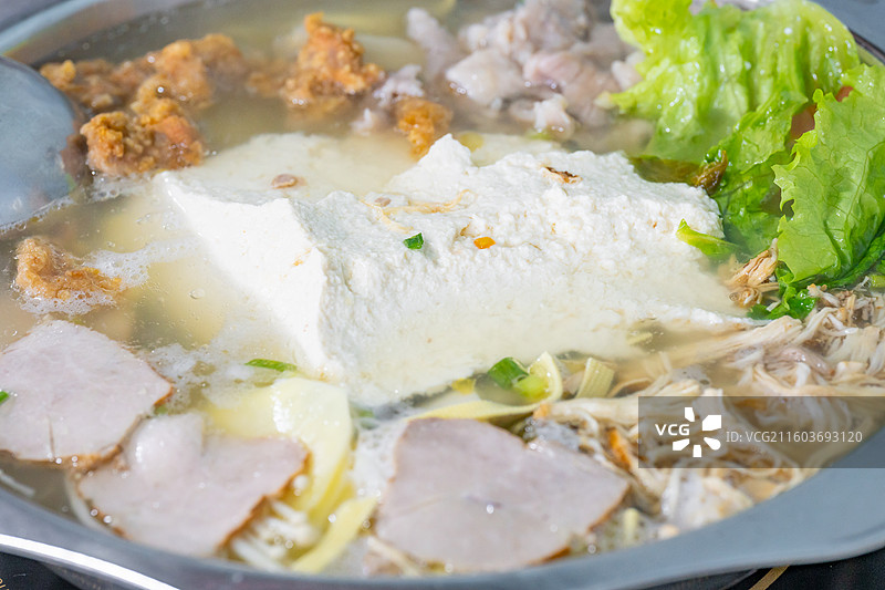 四川特色美食 豆花火锅 酥肉滑肉图片素材