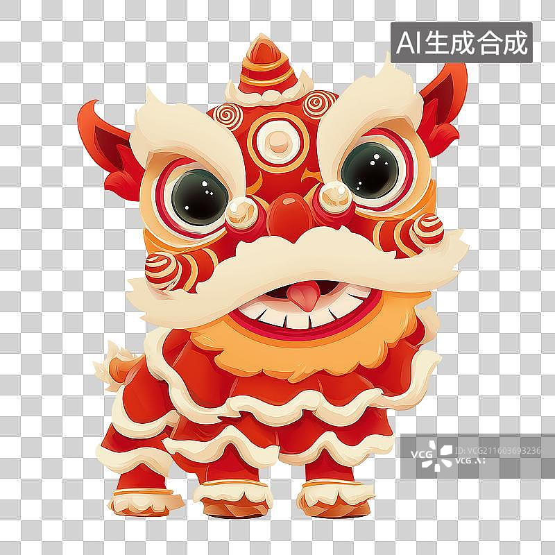 【AI数字艺术】舞狮图片素材