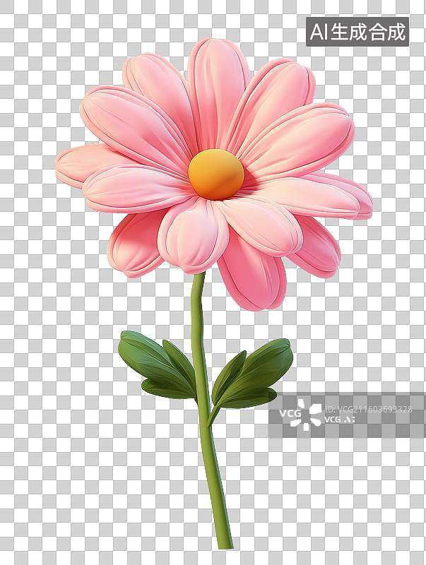 【AI数字艺术】雏菊花枝图片素材