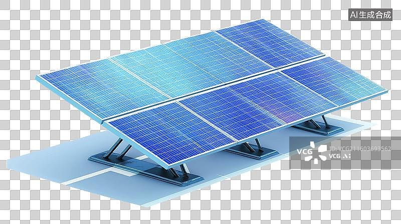 【AI数字艺术】太阳能电池板阵列图片素材