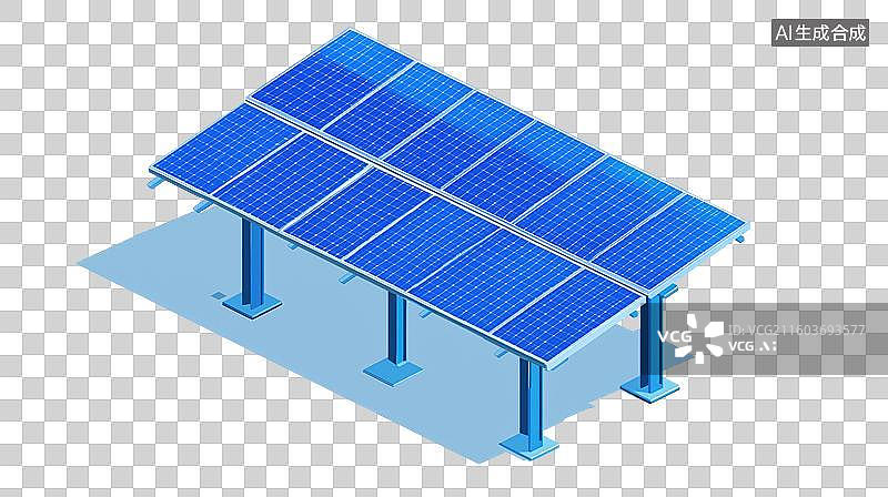 【AI数字艺术】太阳能电池板阵列图片素材