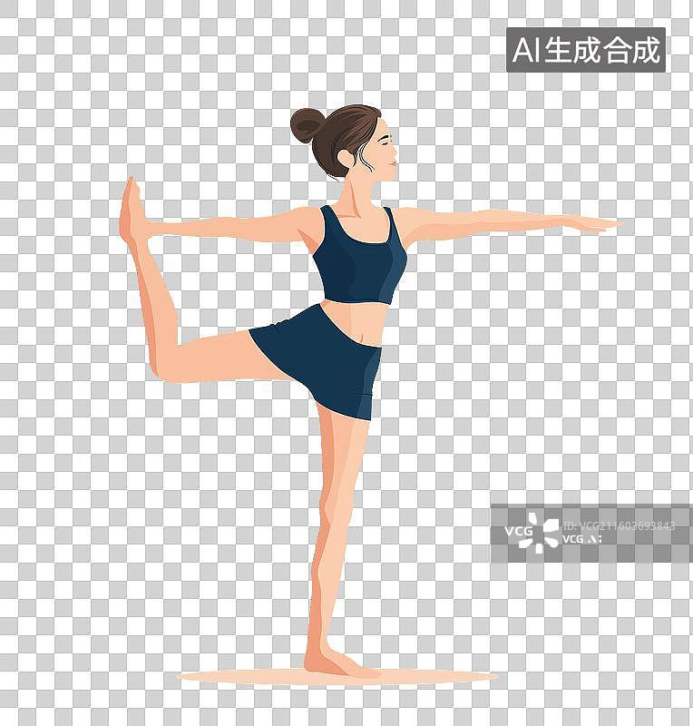 【AI数字艺术】女性练习瑜伽图片素材