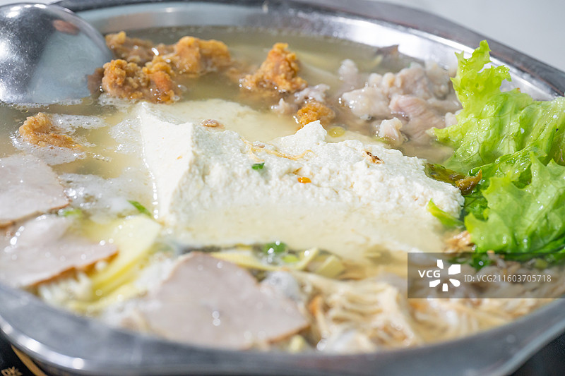 四川特色美食 豆花火锅 酥肉滑肉图片素材