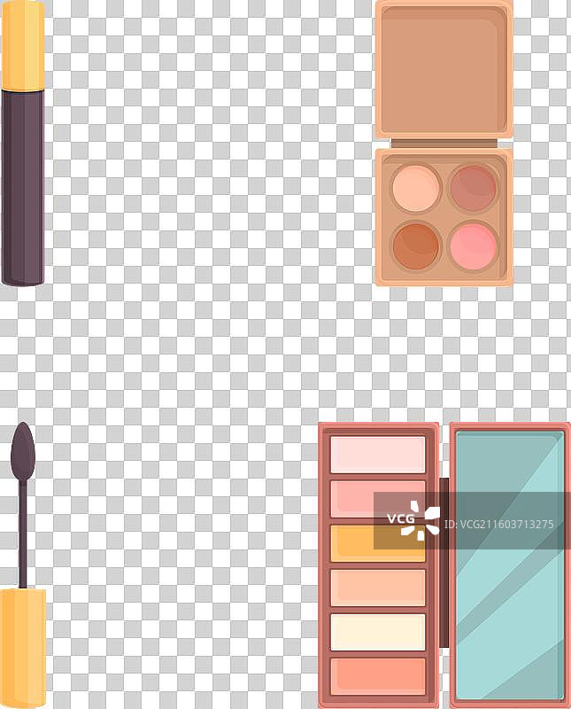 一套化妆品，孤立在白色背景上图片素材