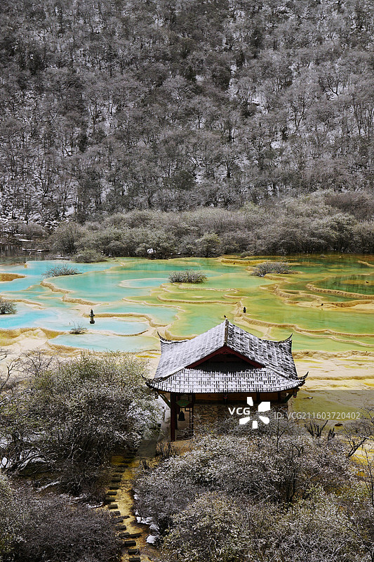 五彩池图片素材
