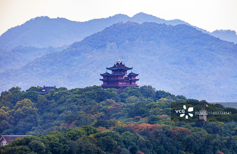 杭州吴山城隍阁图片素材