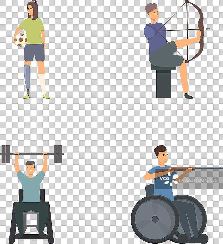 一套多元化的运动人群图片素材