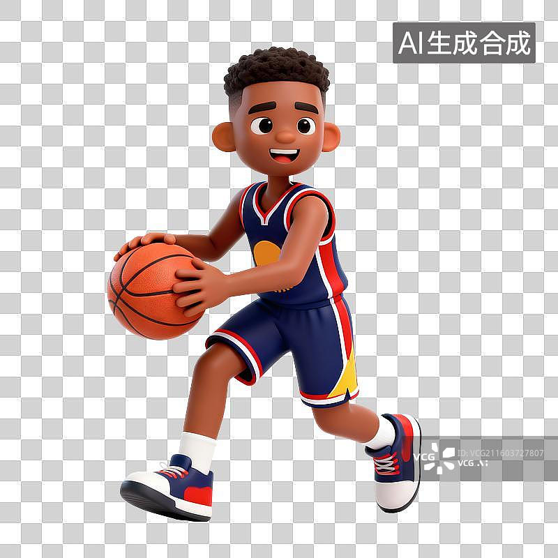 【AI数字艺术】篮球运动员插画图片素材
