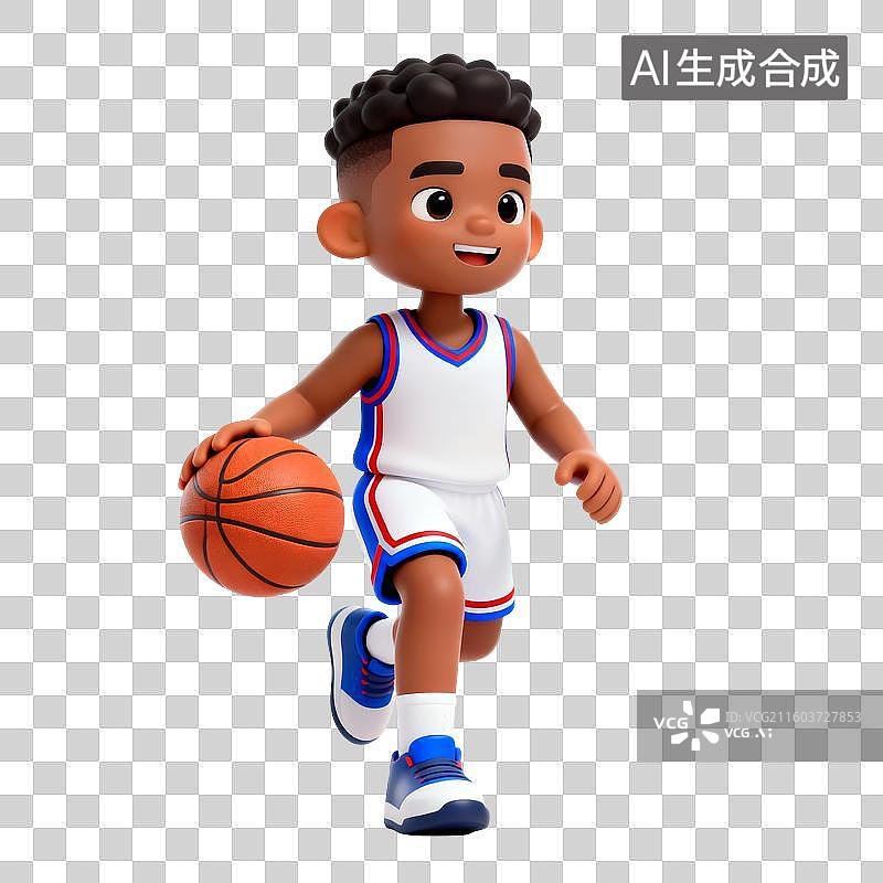 【AI数字艺术】篮球运动员插画图片素材