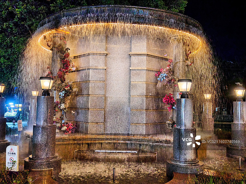 南宁亭子码头喷泉广场图片素材