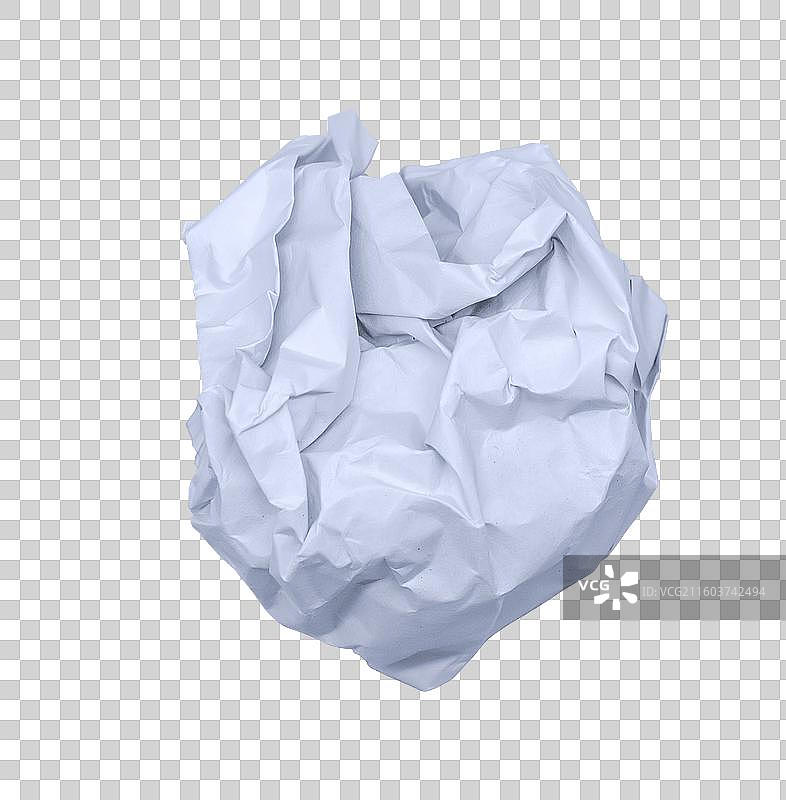 一团皱皱的白色纸团图片素材