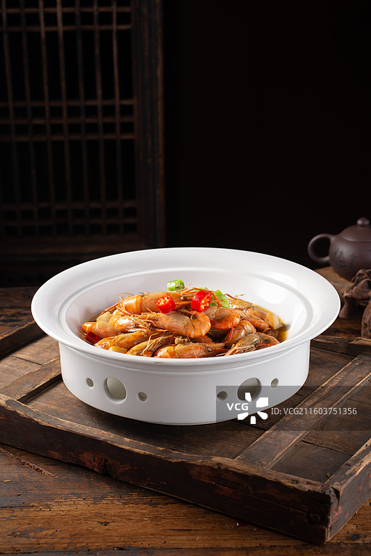 爆炒河虾图片素材