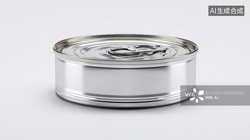 【AI数字艺术】银色金属罐头图片素材
