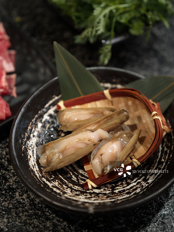 精致的火锅食材竹蛏图片素材