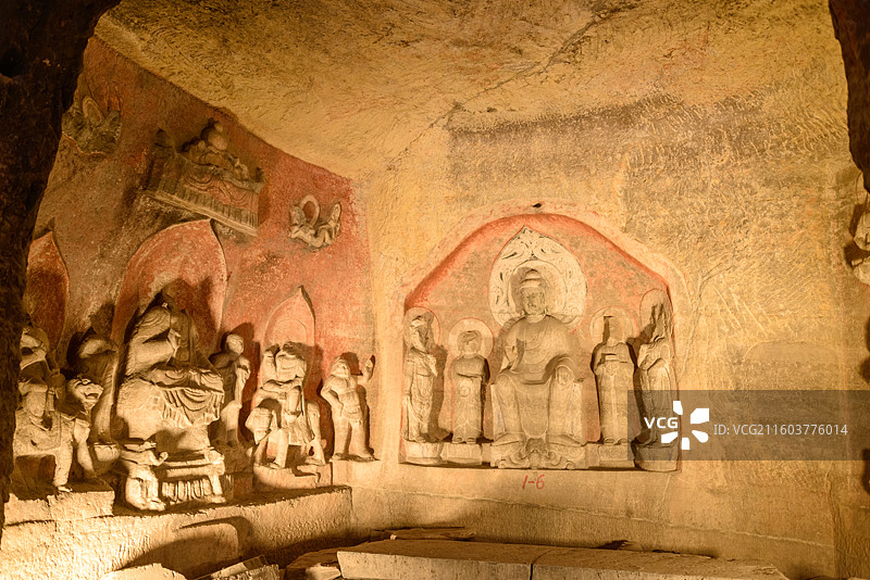 河北邯郸峰峰矿区北响堂山石窟图片素材