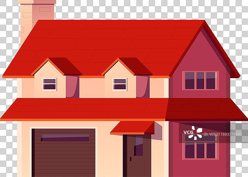 红顶郊区住宅图片素材