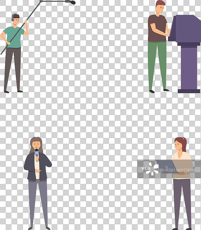 一群专业人士从事不同的工作图片素材