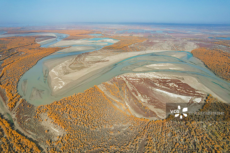 新疆沙雅139胡杨秘境公路沿途风光图片素材