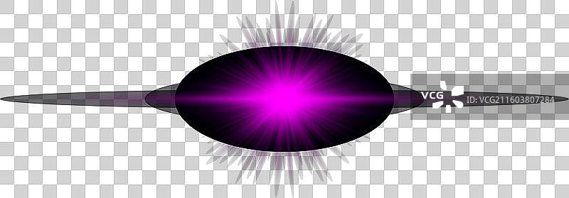 镜头光晕的紫色水平光效图片素材