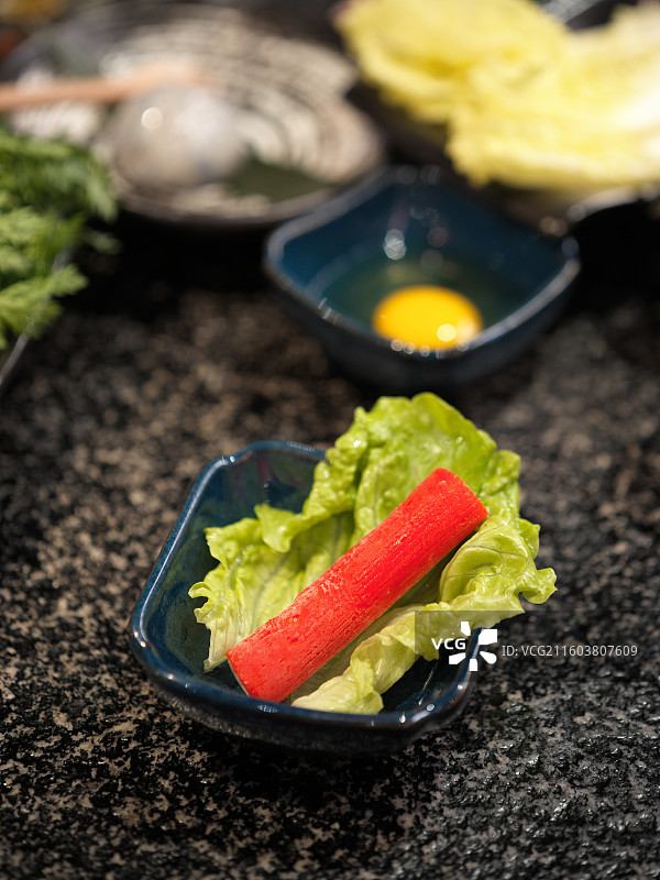 精致的火锅食材芝士蟹肉棒图片素材