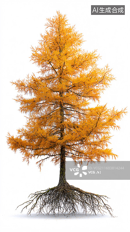 【AI数字艺术】秋日树木与根系特写图片素材