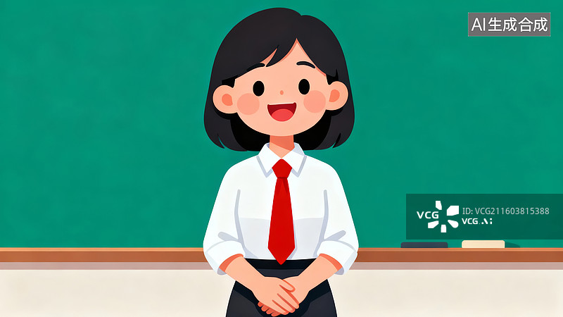 【AI数字艺术】教室里的女老师图片素材