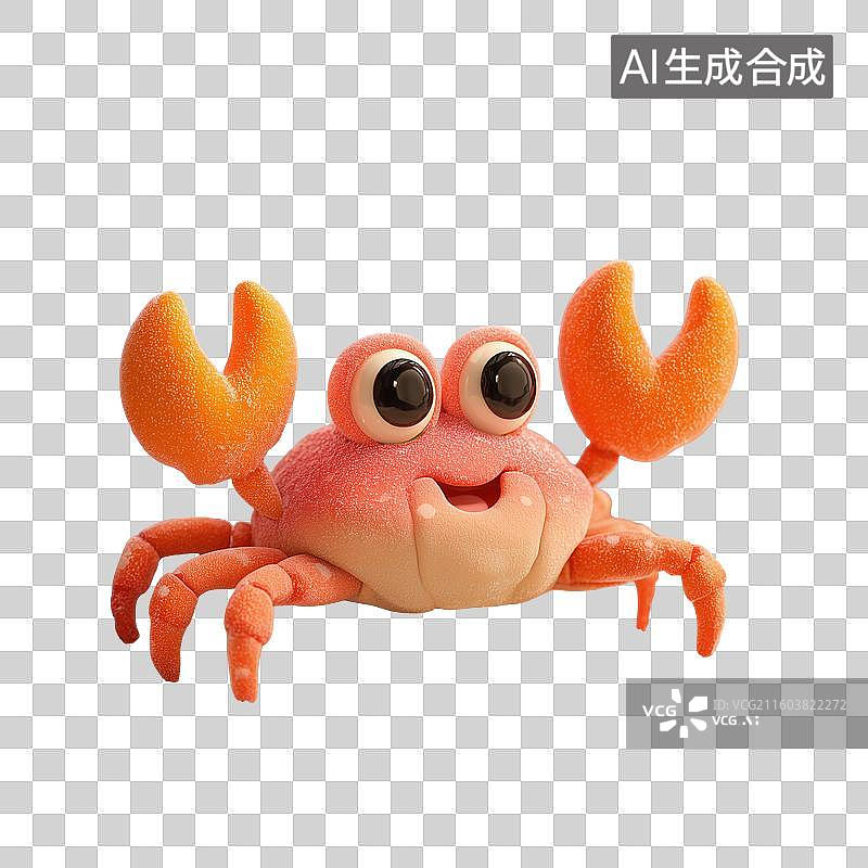 【AI数字艺术】黏土巨蟹座3D角色图片素材