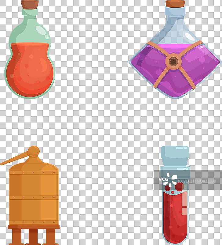 一套卡通实验室设备图片素材