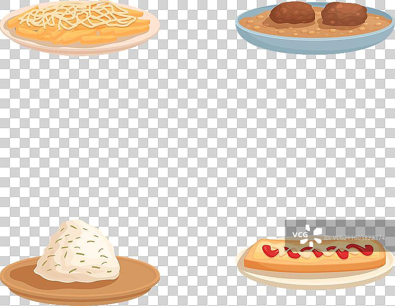 各种卡通菜肴套装图片素材