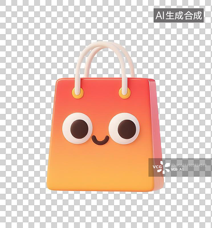 【AI数字艺术】3D 购物袋元素图片素材